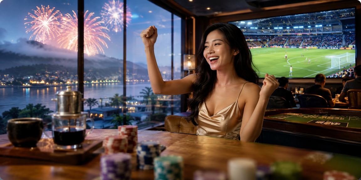Người chơi tại Đà Lạt theo dõi tài khoản High Roller và đặt cược casino mức lớn bên ly cà phê