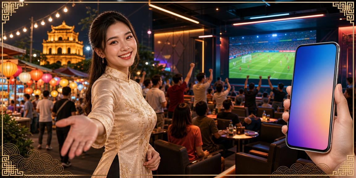 Hội viên VIP tại Hà Nội chơi casino trực tuyến qua điện thoại trong đêm chợ phố cổ