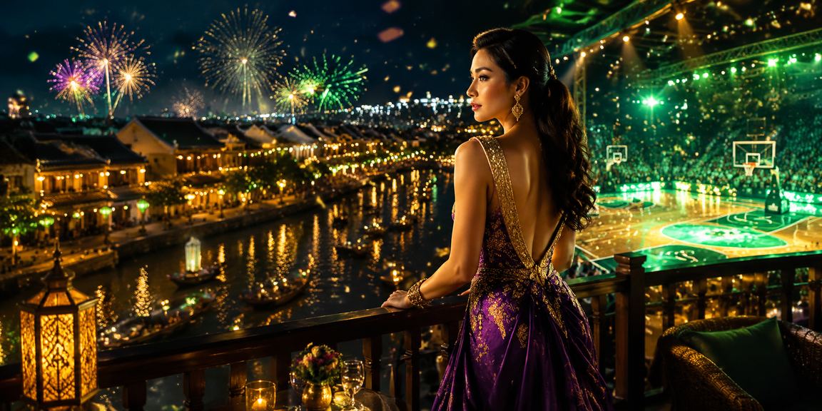 Người chơi VIP siu88 theo dõi cược bóng rổ tại quán cà phê Hội An